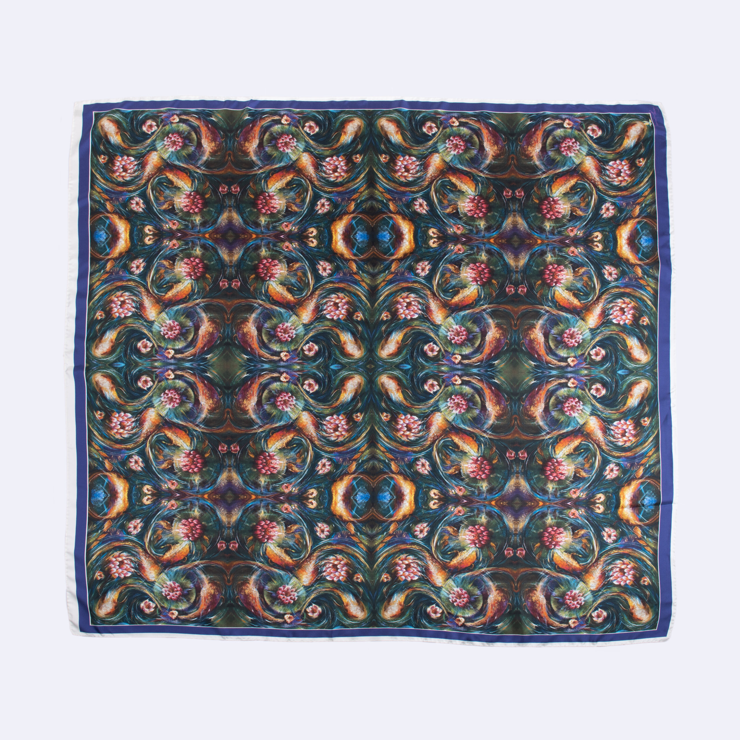 SCARF 1-DANCE OF THE KOI SILK TWILL - Image 2